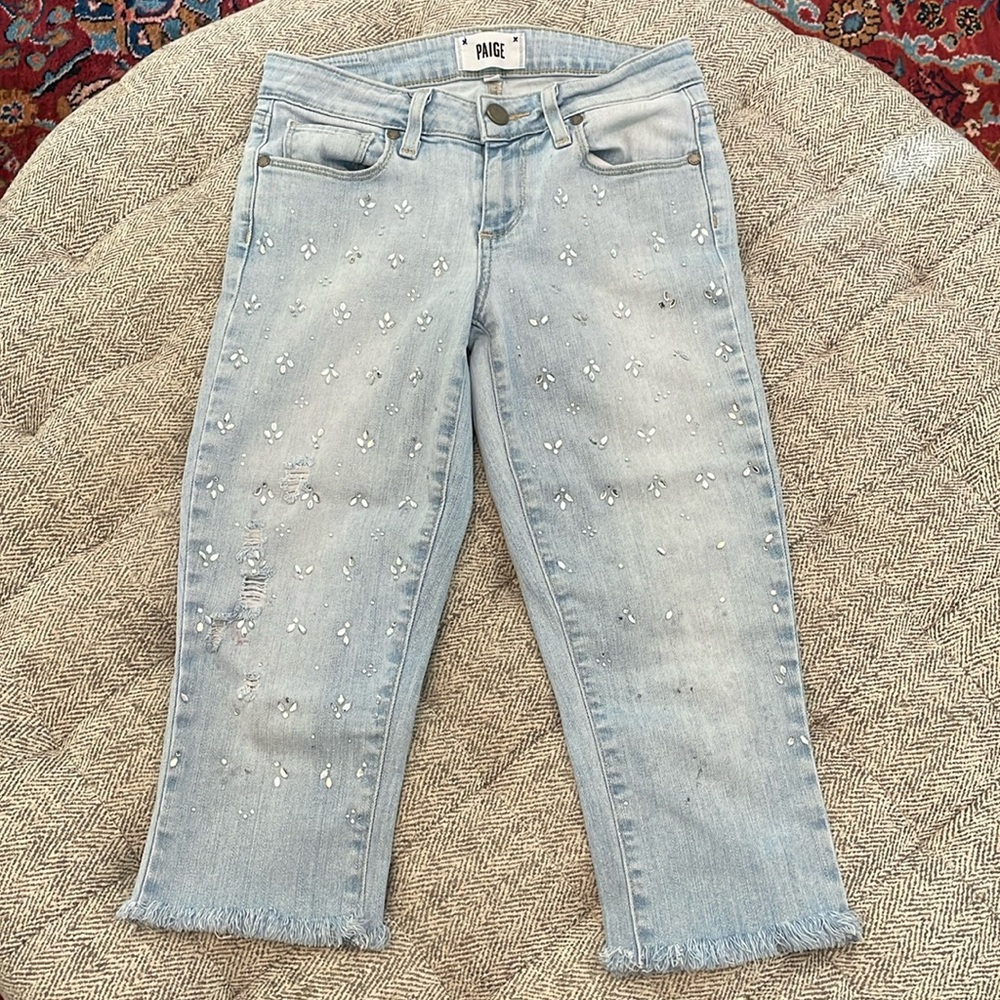 Paige Naomi embellished jeans Verdugo Ultra Sunny size 25